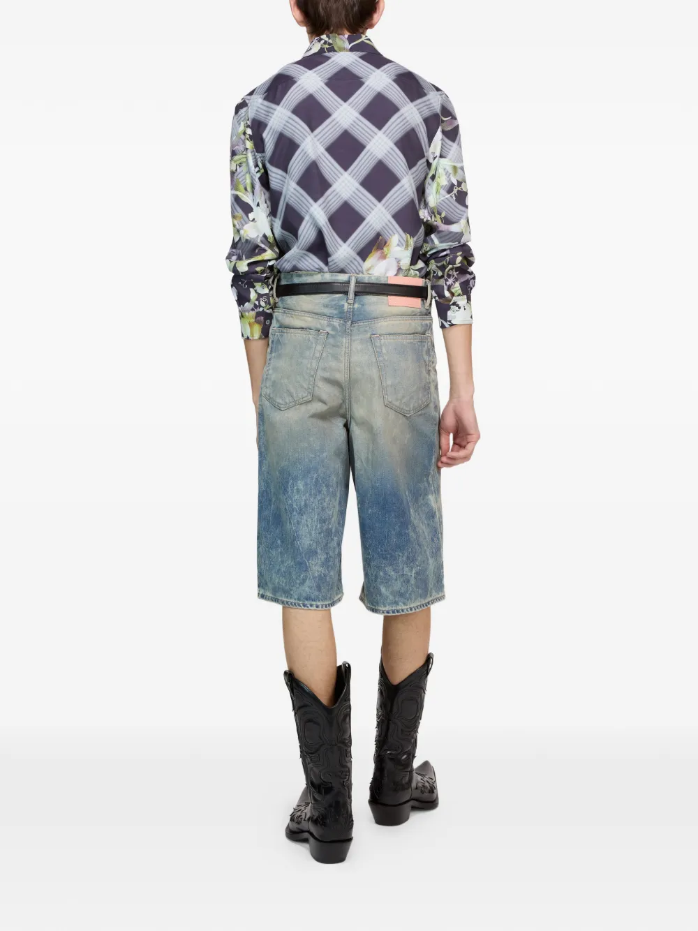 Acne Studios Overhemd met bloemenprint Blauw