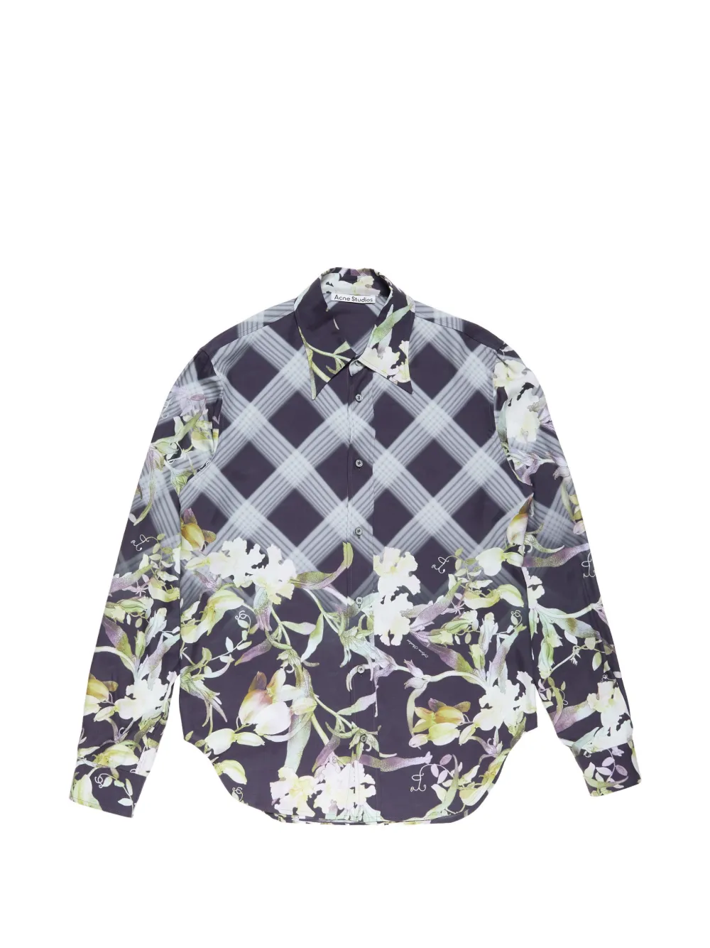 Acne Studios floral-print shirt - Blu