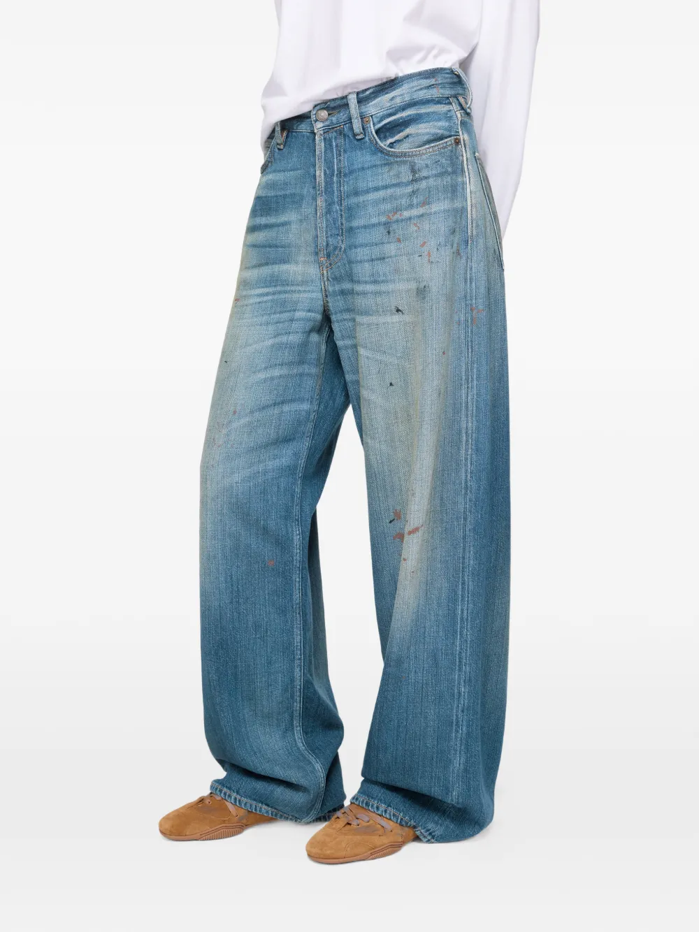 Acne Studios Ruimvallende jeans Blauw