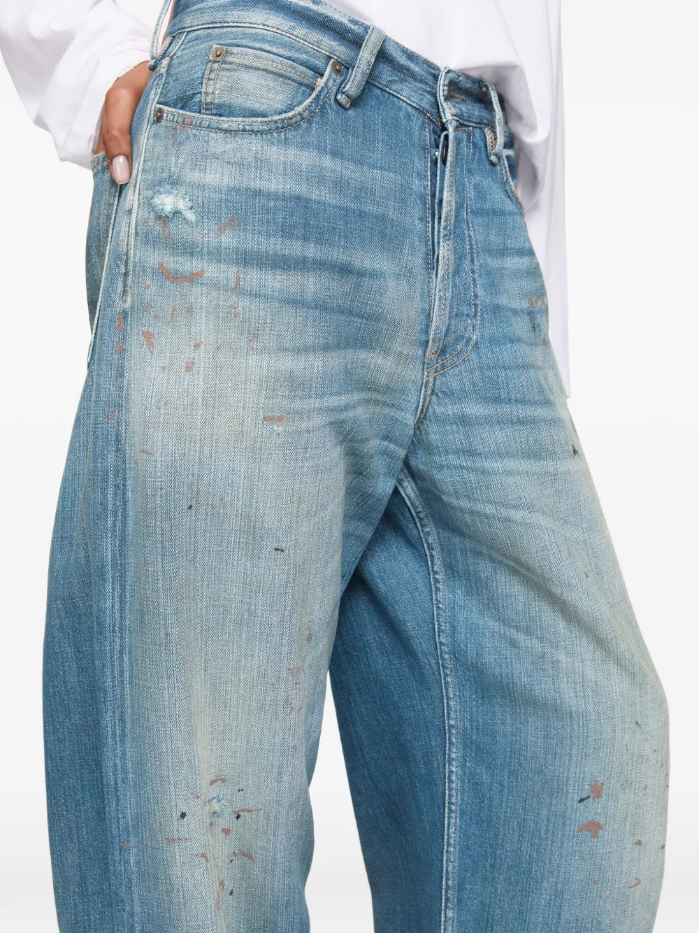 Acne Studios Ruimvallende jeans Blauw