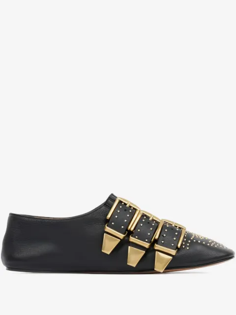 Chloé Susanna buckle-details studded flat pumps