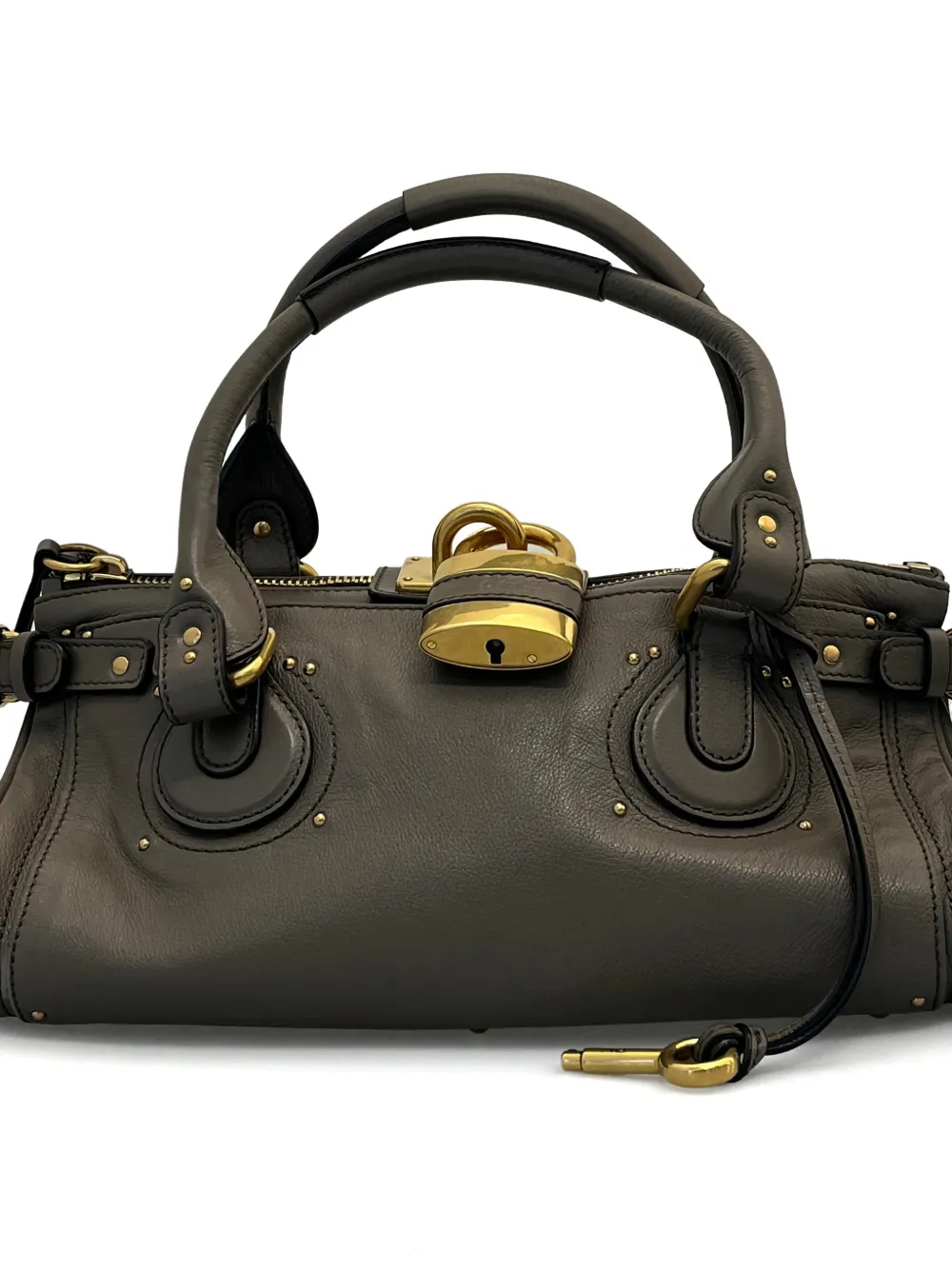 Chloé Schoudertas met slotdetail - Groen