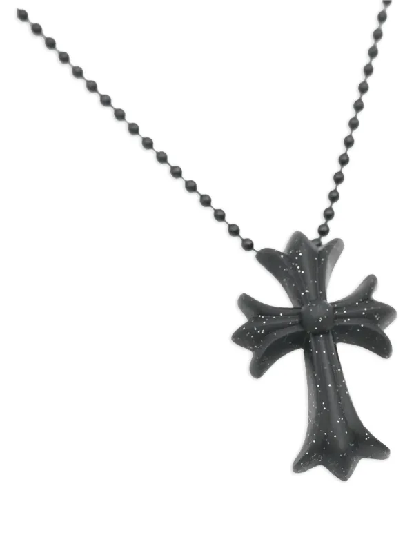 Chrome Hearts Cross-pendant Necklace | Black | FARFETCH RO