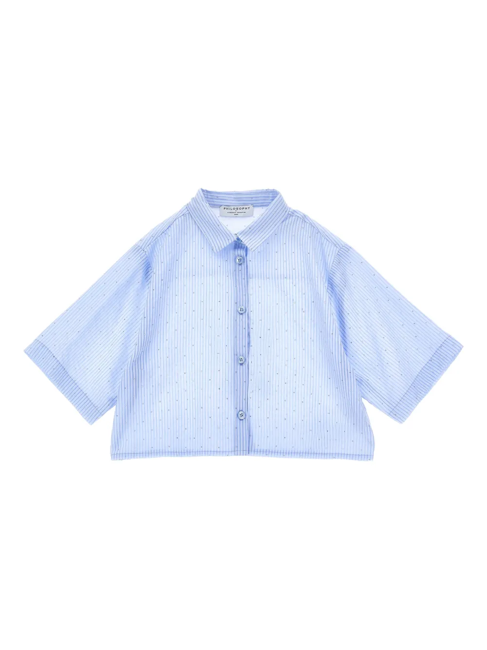 Philosophy Di Lorenzo Serafini Kids Camicia a righe - Blu