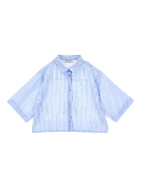 Philosophy Di Lorenzo Serafini Kids chemise rayée à logo brodé