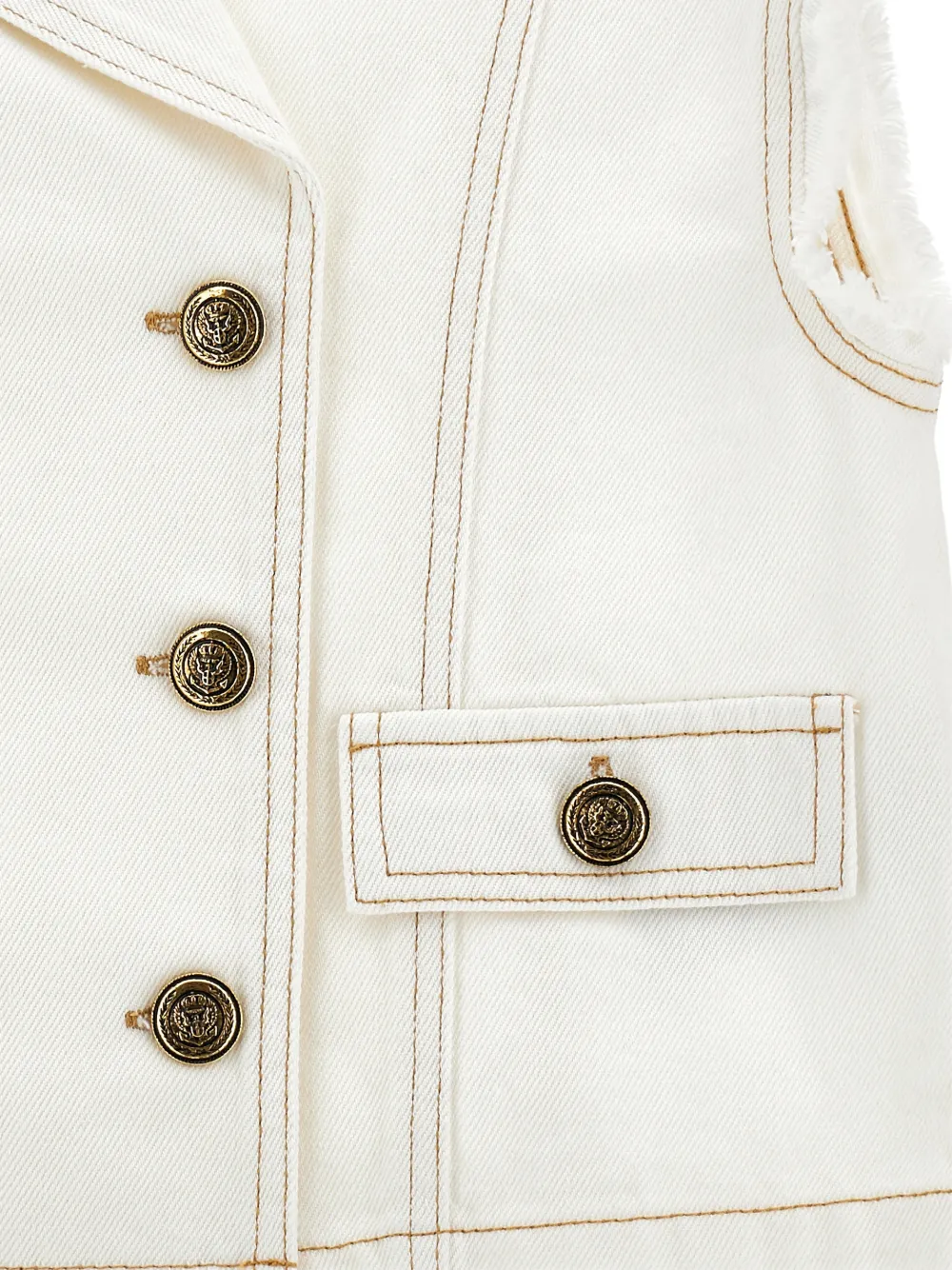 Philosophy Di Lorenzo Serafini Kids Gilet met dubbele rij knopen Wit