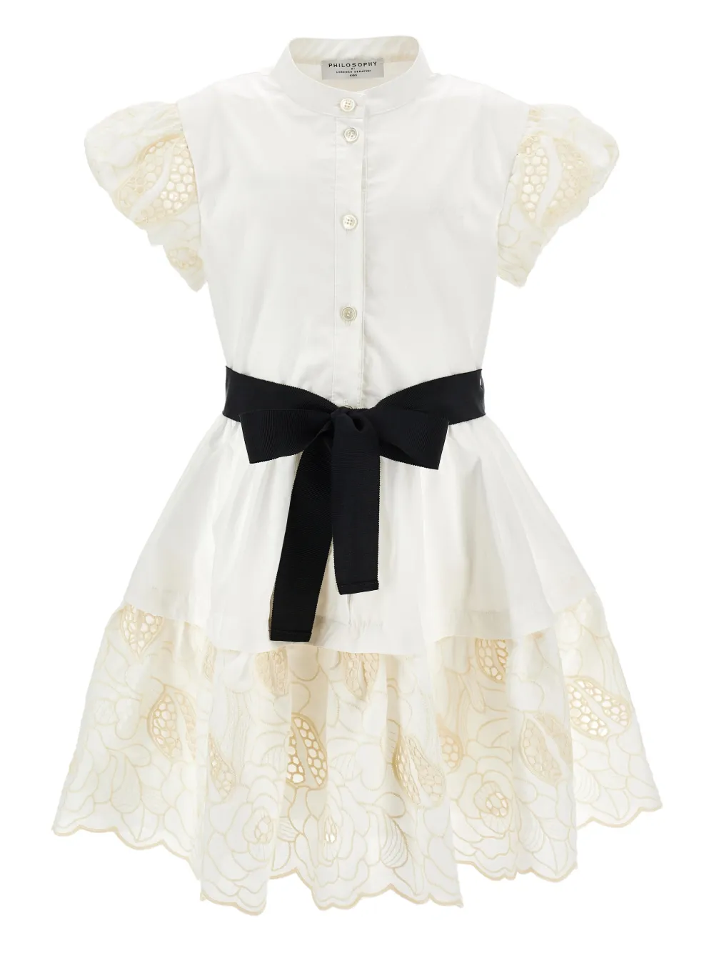 Philosophy Di Lorenzo Serafini Kids Abito con cintura - Bianco