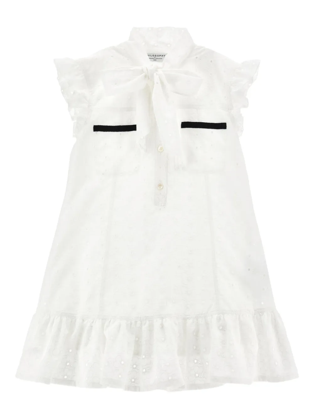 Philosophy Di Lorenzo Serafini Kids Abito con ruches - Bianco