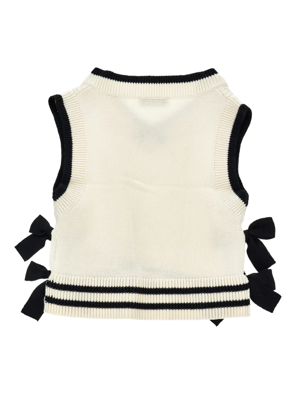 Philosophy Di Lorenzo Serafini Kids Kabelgebreide spencer verfraaid met strik Beige