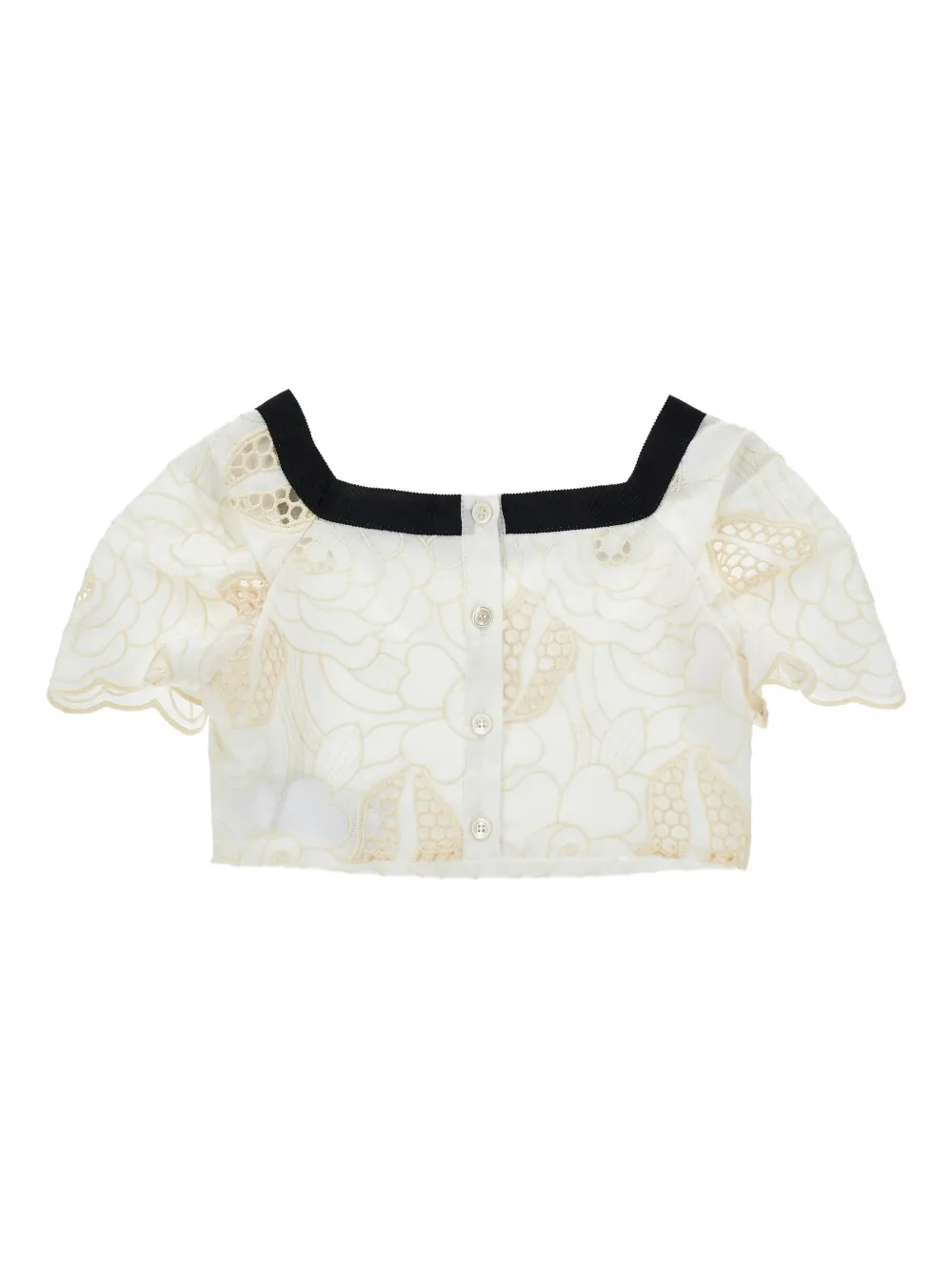 Philosophy Di Lorenzo Serafini Kids Shirt met bloemenkant Wit