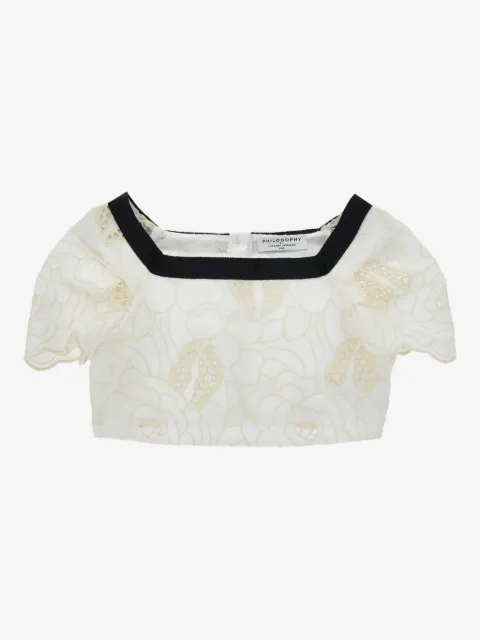 Philosophy Di Lorenzo Serafini Kids floral-lace blouse