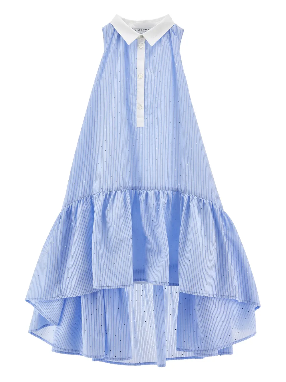 Philosophy Di Lorenzo Serafini Kids Abito con ruches sul colletto - Blu