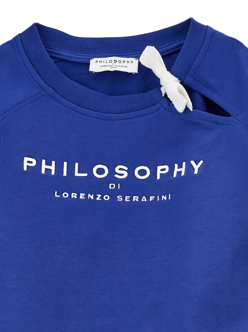 Philosophy Di Lorenzo Serafini Kids Sweater met kanten afwerking en uitgesneden details Blauw