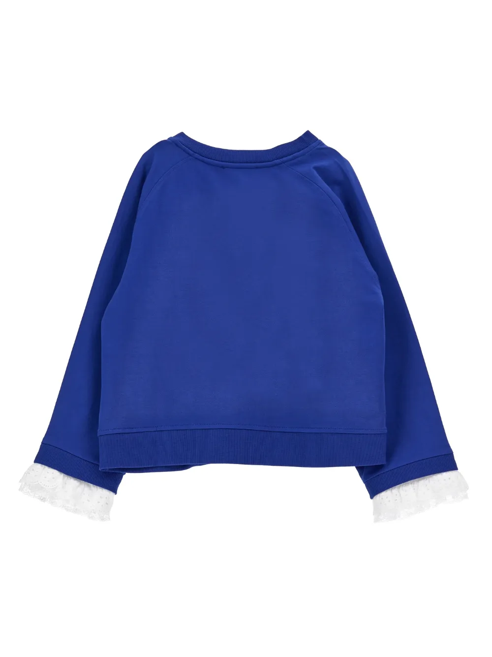 Philosophy Di Lorenzo Serafini Kids Sweater met kanten afwerking en uitgesneden details Blauw