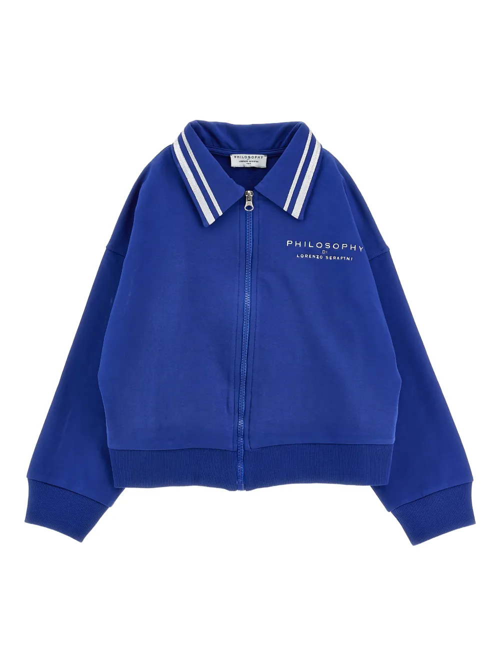 Philosophy Di Lorenzo Serafini Kids Gestreifte Jacke mit Reißverschluss - Blau