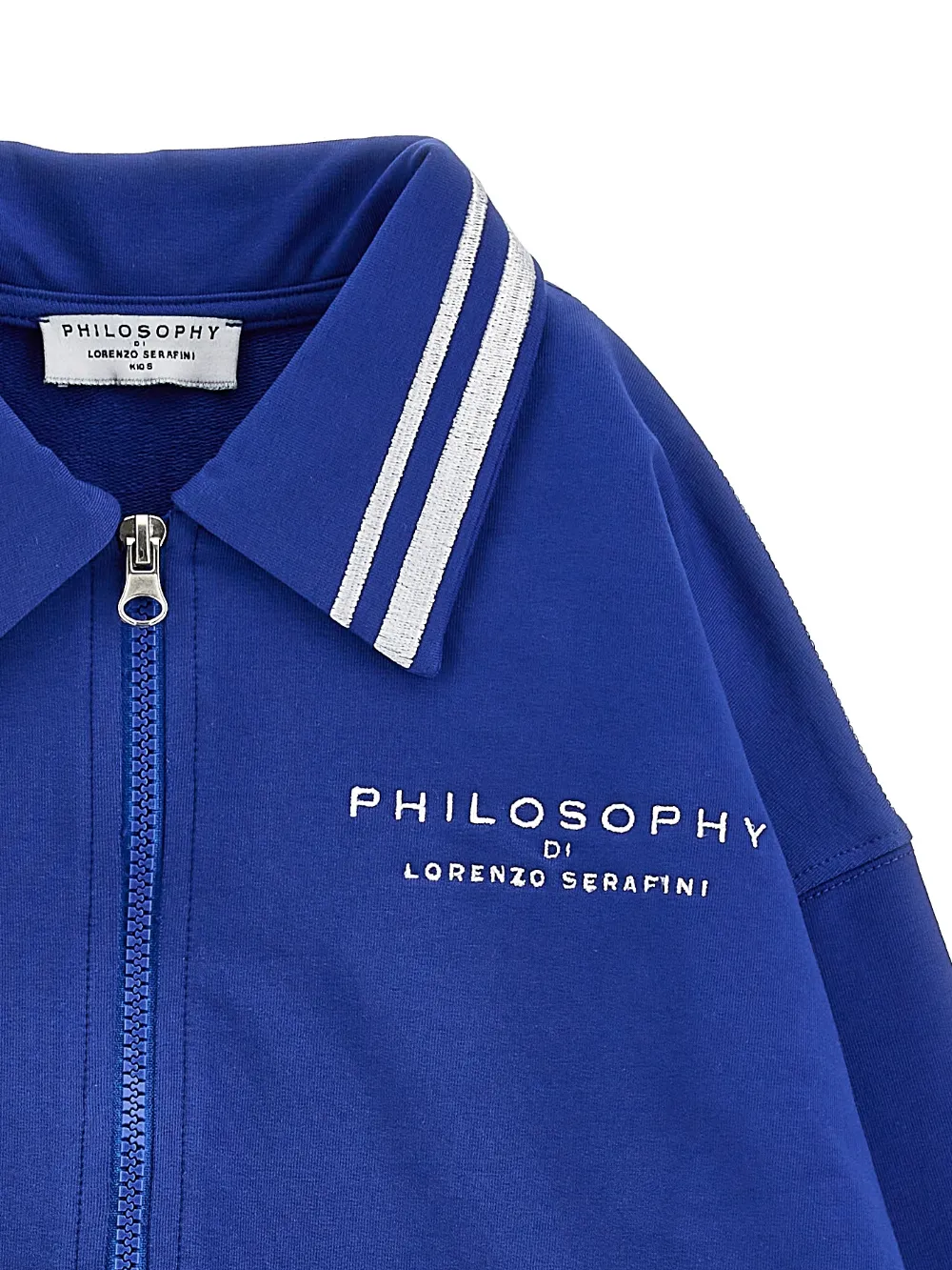 Philosophy Di Lorenzo Serafini Kids Gestreept jack met rits Blauw