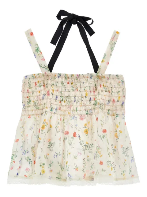 Philosophy Di Lorenzo Serafini Kids floral-ribbon top