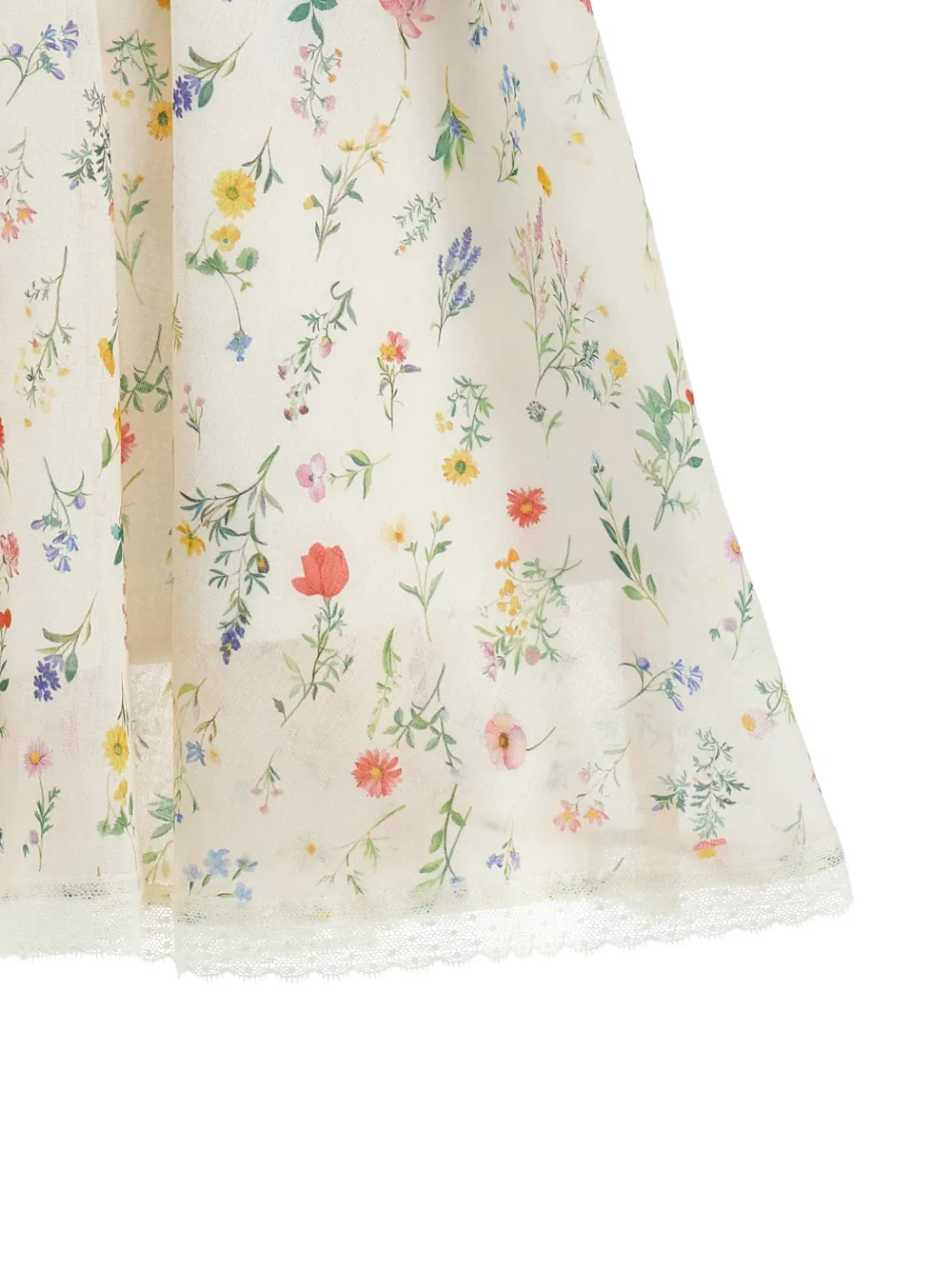 Philosophy Di Lorenzo Serafini Kids Rok met bloemenprint en strik Beige