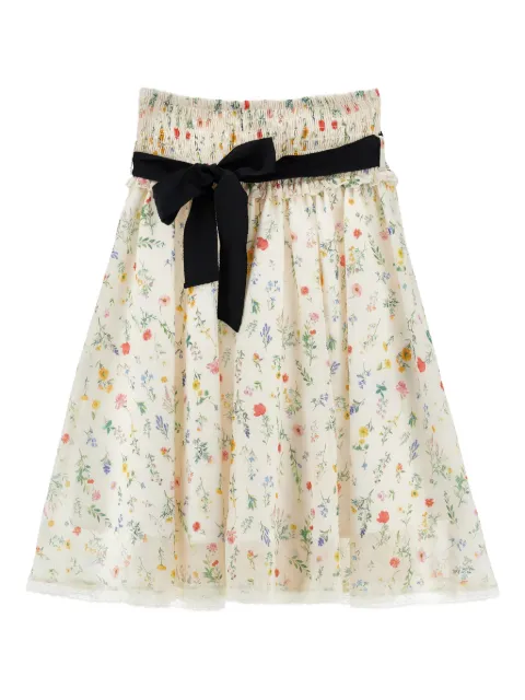 Philosophy Di Lorenzo Serafini Kids floral-print ribbon skirt