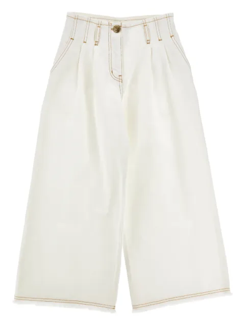 Philosophy Di Lorenzo Serafini Kids raw-hem logo-detail jeans