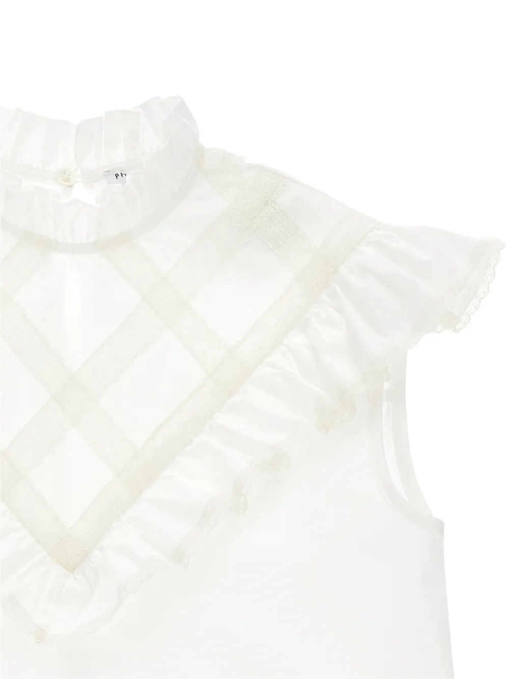 Ruffled-Check Blouse