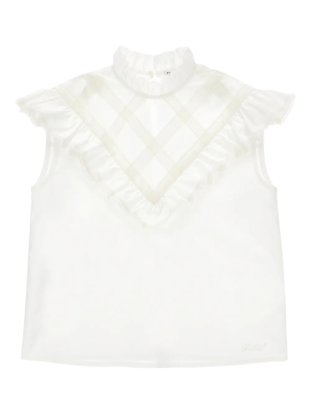 Philosophy Di Lorenzo Serafini Kids Blusa con ruches - Bianco