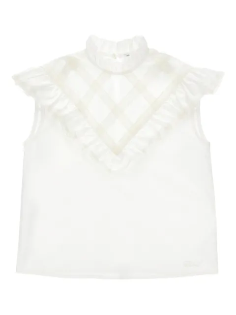 Philosophy Di Lorenzo Serafini Kids ruffled-check blouse