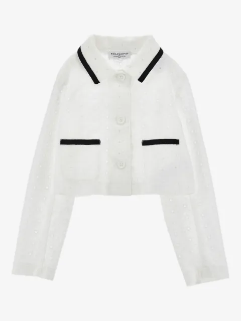 Philosophy Di Lorenzo Serafini Kids chamarra con bolsillos en el cuello