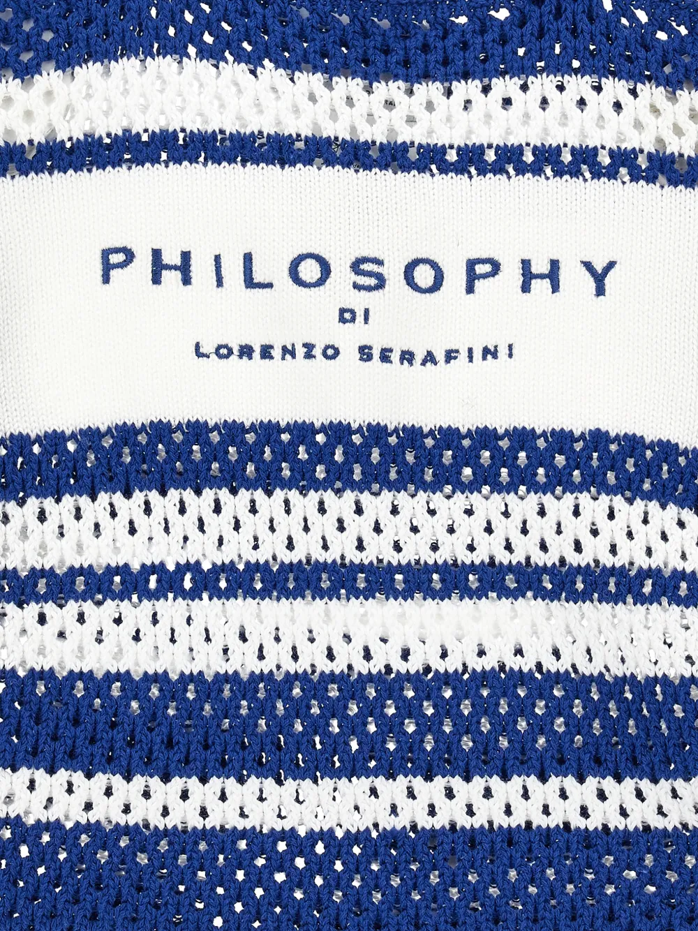 Philosophy Di Lorenzo Serafini Kids Gestreepte gebreide tas Blauw