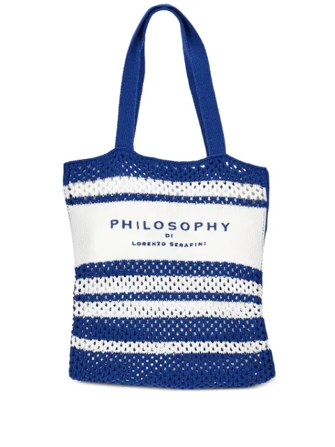Philosophy Di Lorenzo Serafini Kids striped knitted bag