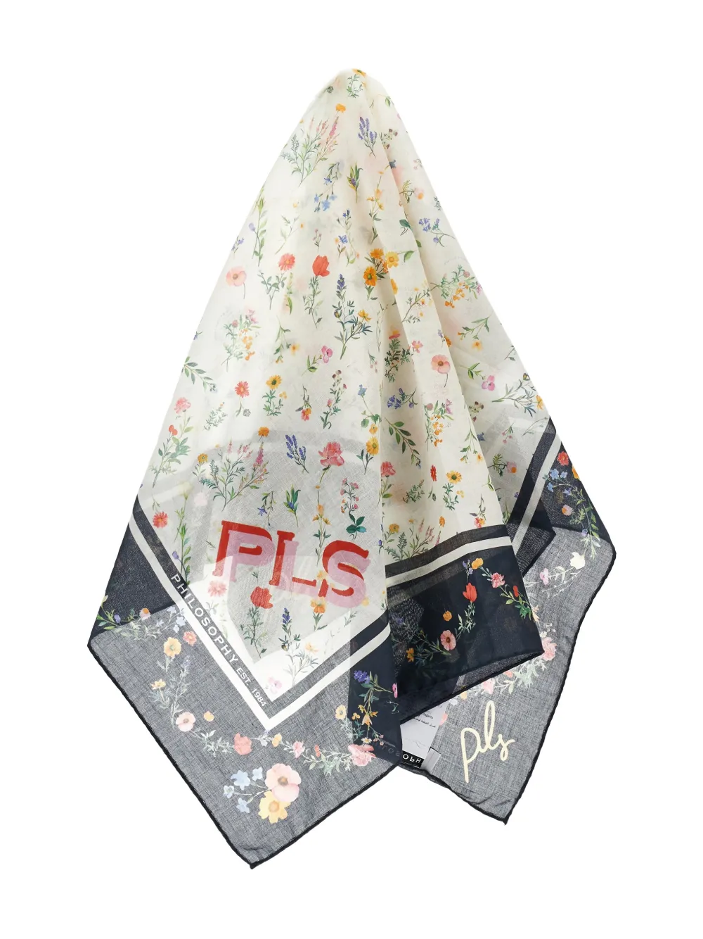 Philosophy Di Lorenzo Serafini Kids Sjaal met bloemenprint Wit