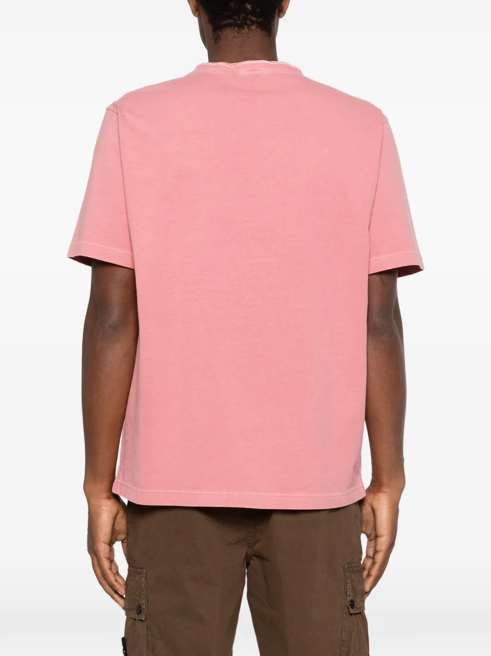 Stone Island T-shirt met Compass-logopatch Roze