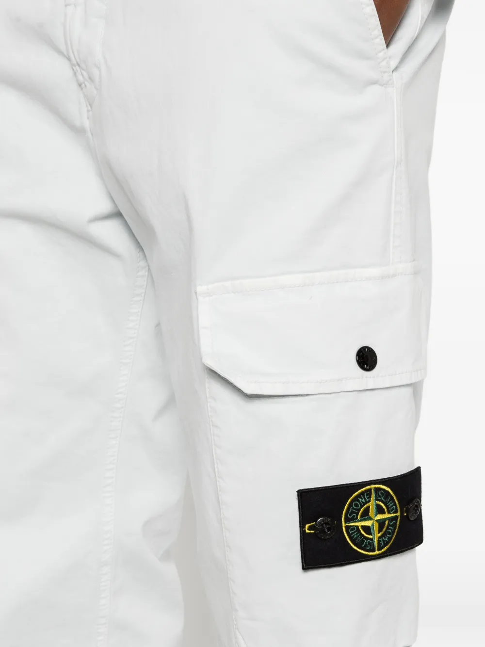 Stone Island Cargo broek met logopatch Blauw