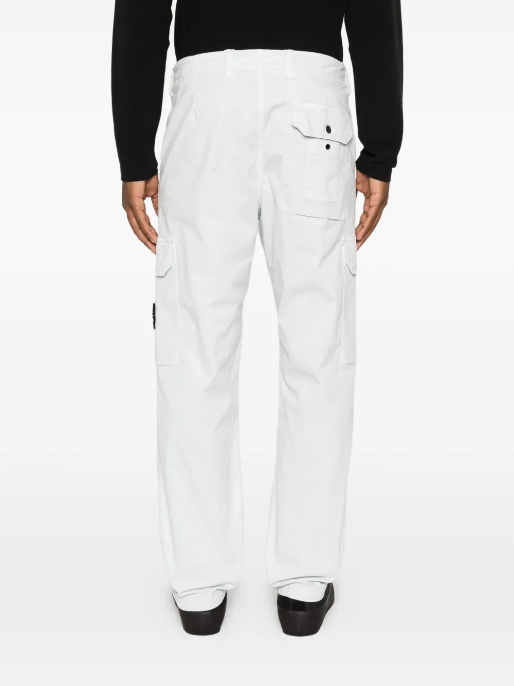 Stone Island Cargo broek met logopatch Blauw