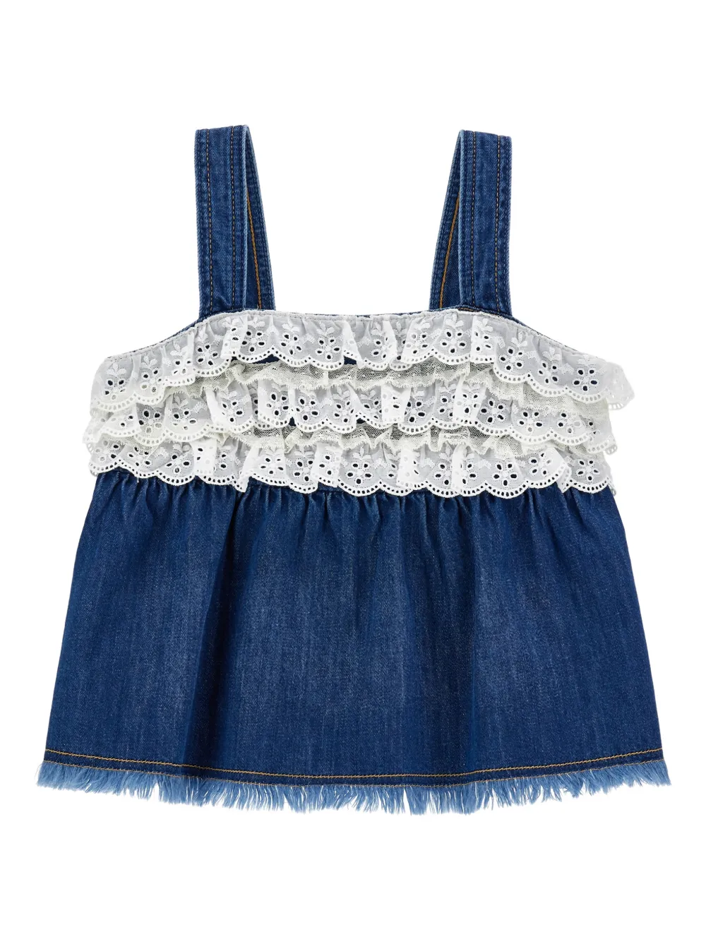 Philosophy Di Lorenzo Serafini Kids Top con frange - Blu