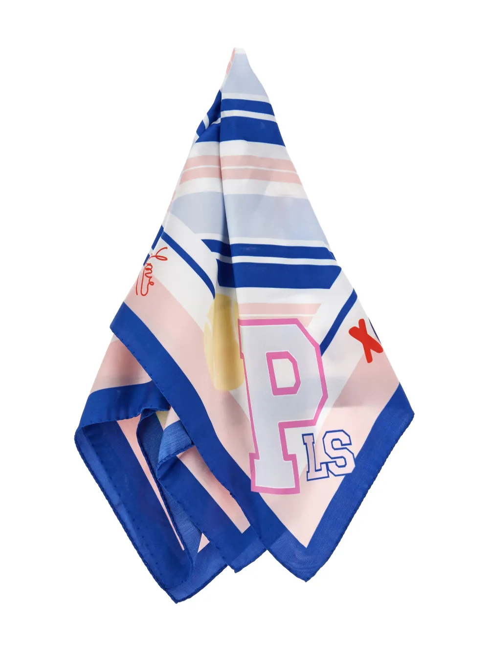 Philosophy Di Lorenzo Serafini Kids Sjaal met gestreepte afwerking Blauw