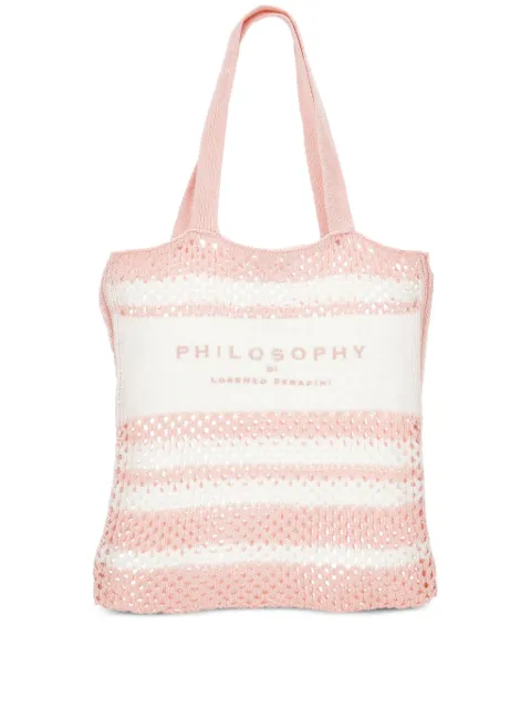 Philosophy Di Lorenzo Serafini Kids striped tote bag