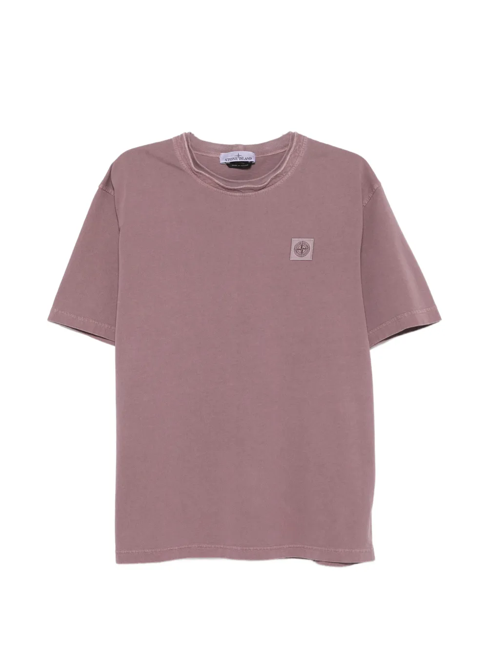 Stone Island logo-patch T-shirt - Viola