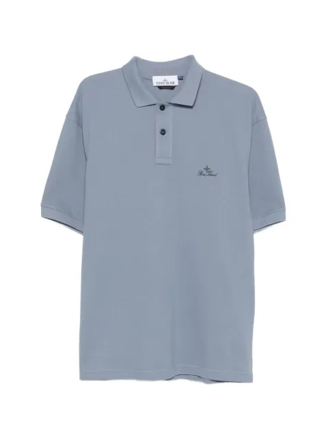 Stone Island logo-embroidered polo shirt