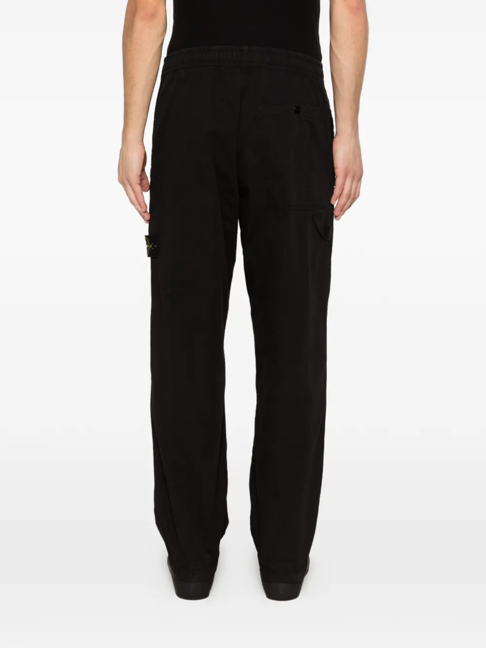 Stone Island Cargo broek met Compass-logopatch Zwart