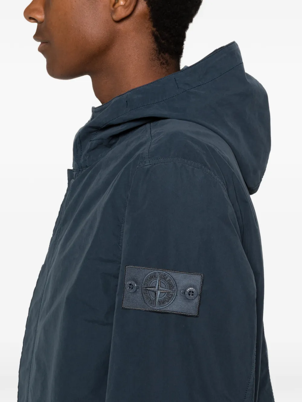 Stone Island 4100079 David Light-TC_S.I. Ghost jack met capuchon Blauw