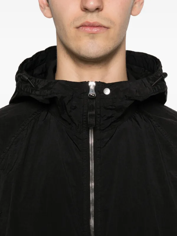 STONE  フーデッドジャケット ブラック Stone Island フーデッド ジャケット | ブラック | FARFETCH JP