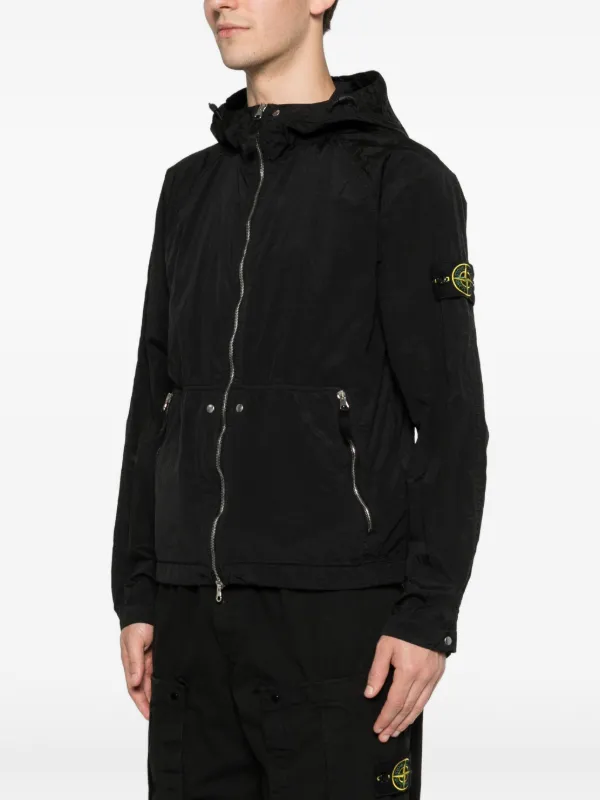 Stone Island フーデッド ジャケット | ブラック | FARFETCH JP