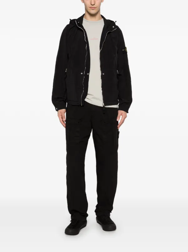 Stone Island フーデッド ジャケット | ブラック | FARFETCH JP