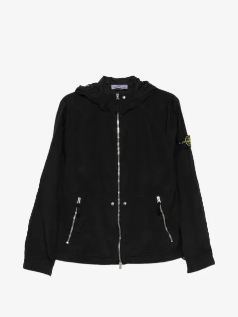 Stone Island Jaqueta de capuz com patch de bússola