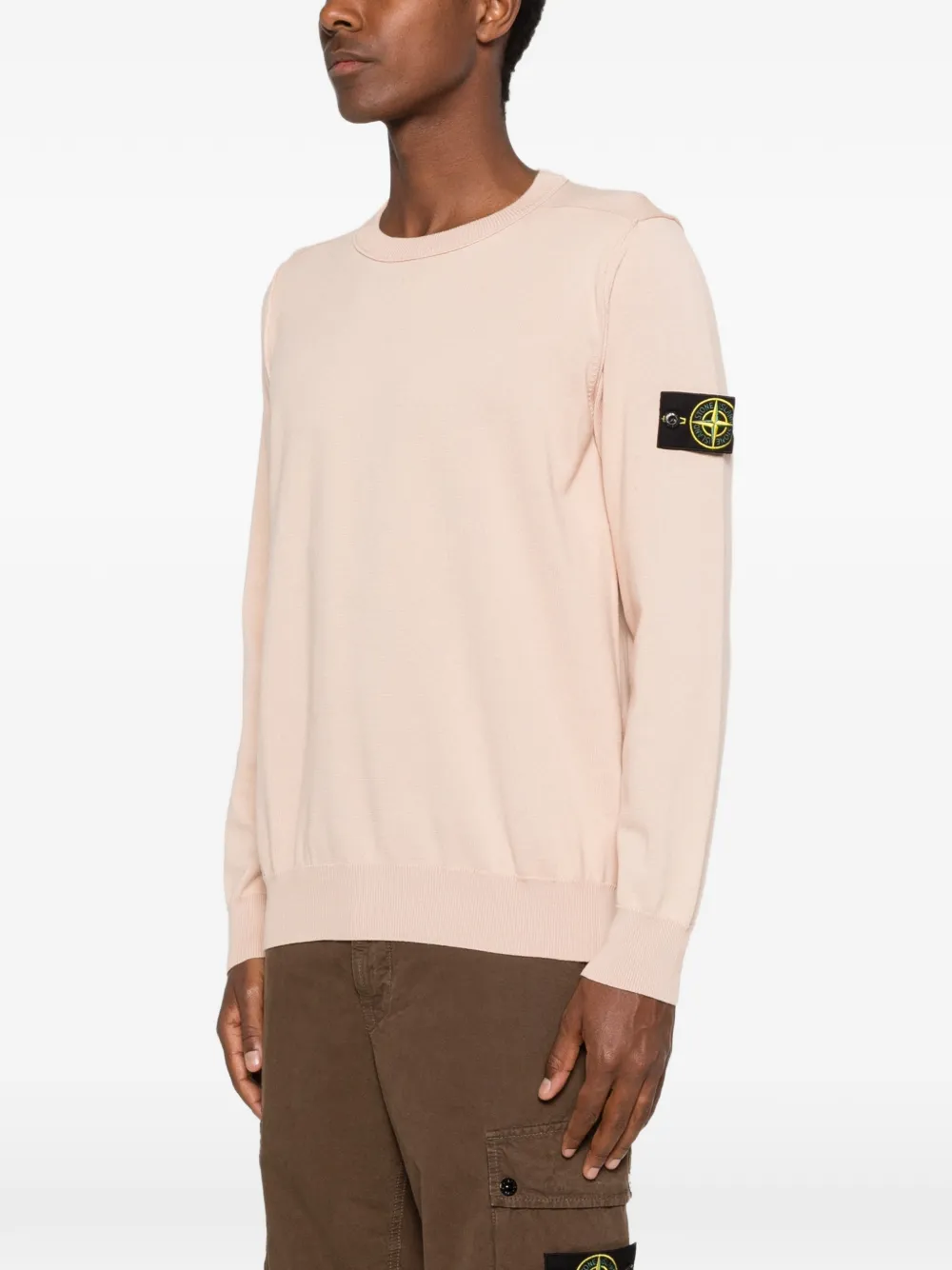 Stone Island Hoodie met patch Roze