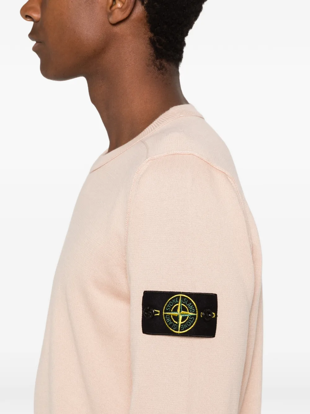 Stone Island Hoodie met patch Roze