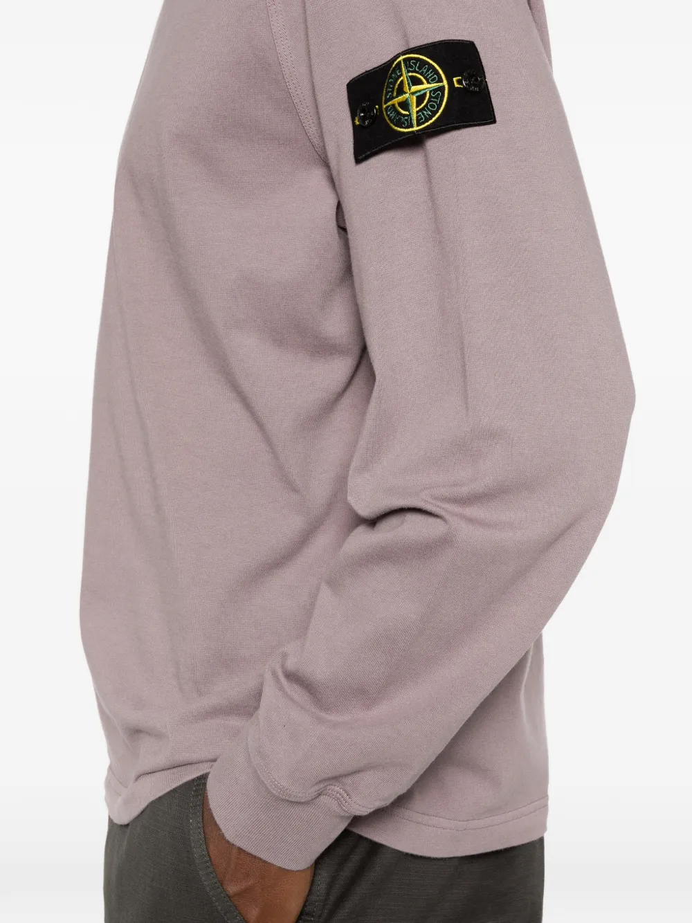 Stone Island Sweater met Compass-logopatch Paars