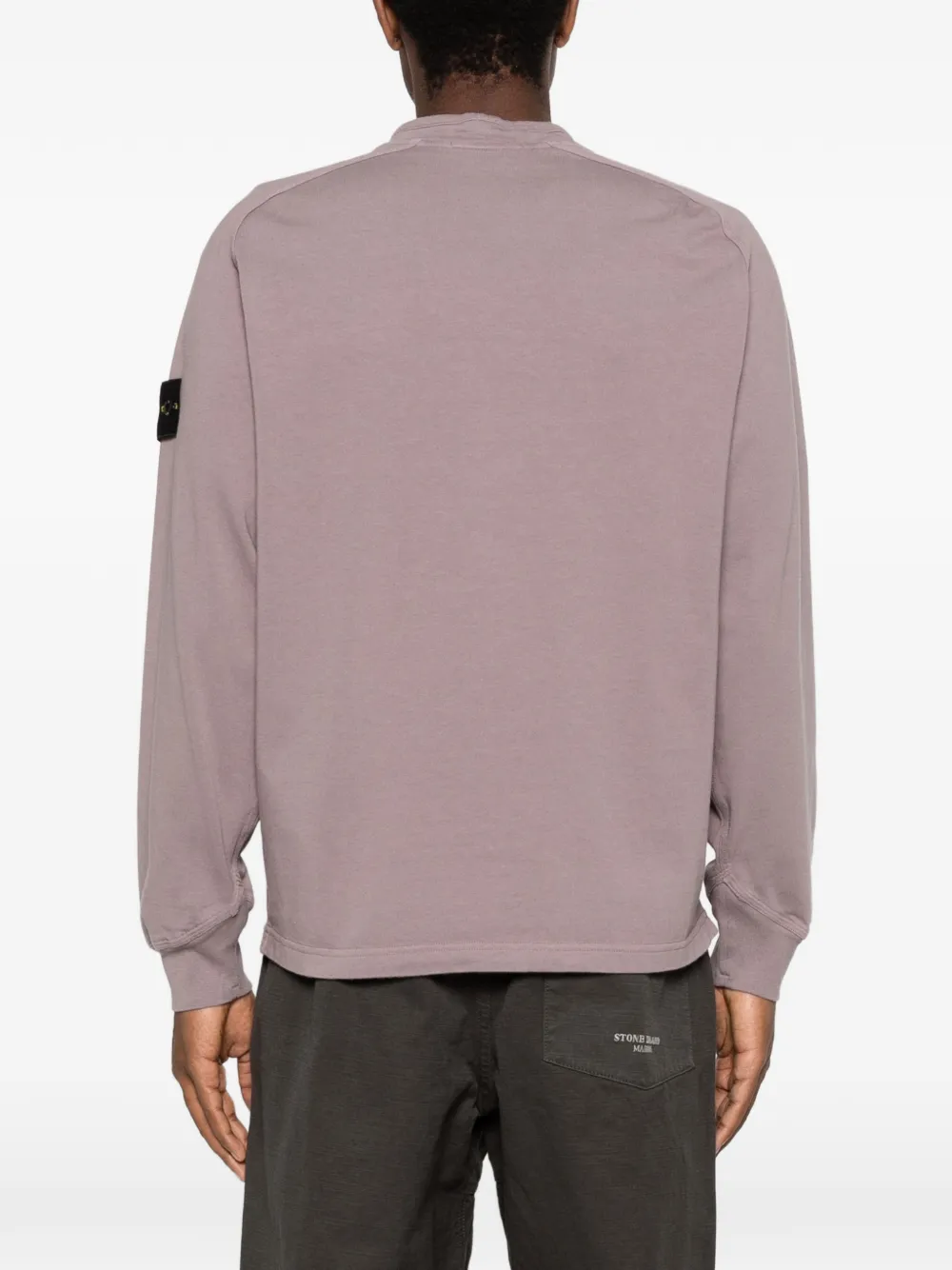Stone Island Sweater met Compass-logopatch Paars
