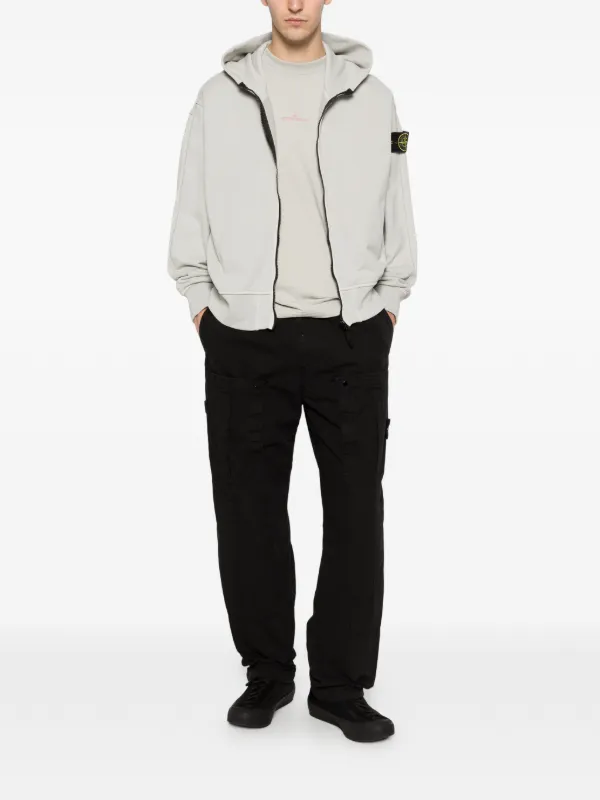 Stone Island ジップアップ パーカー | グレー | FARFETCH JP
